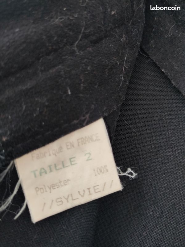 🖤 Jupe midi noire vintage 90's boutonnée 40/42 comme neuve - fabriquée en France – élégance rétro et confort absolu (image 7)
