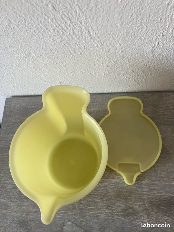 Boîtes de conserve Tupperware vintage, lot de 2, jaune - France