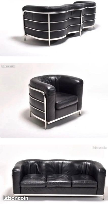 Ensemble canapé et deux fauteuils Onda zanotta (image 4)