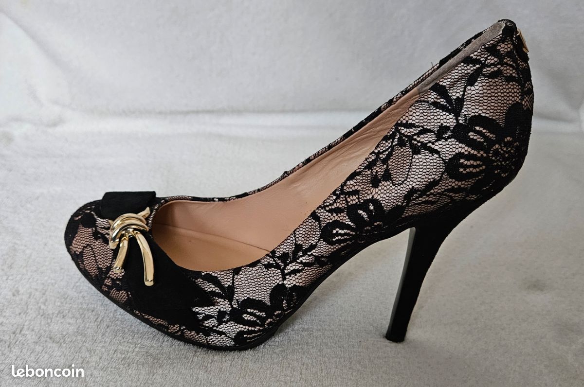 Escarpins AGNES FLO Cuir Noir - Taille 37 (EU) - Occasion, Talons 2-7cm