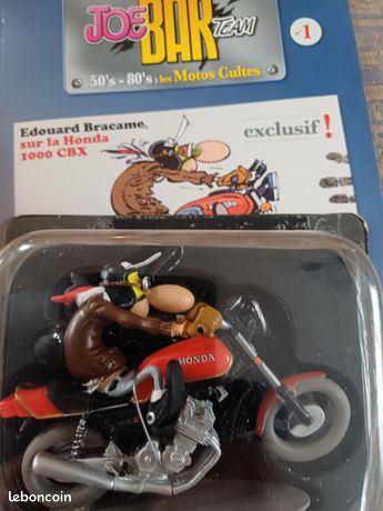 Figurine Résine JOE BAR TEAM - Moto 1986 Avec Socle Métal - Édition Limitée France