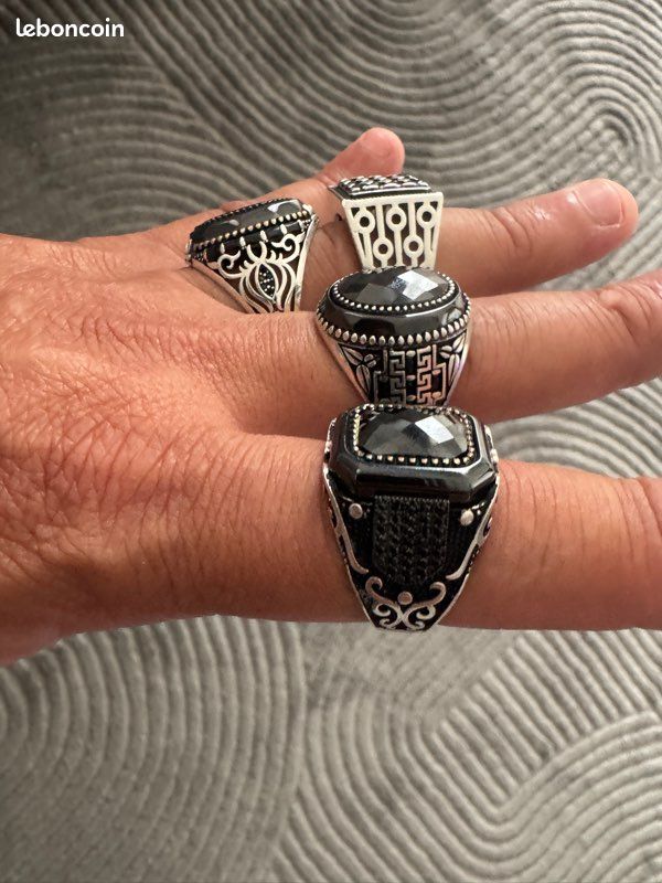 Magnifique bague argent massif 925/1000 améthyste Montres Bijoux