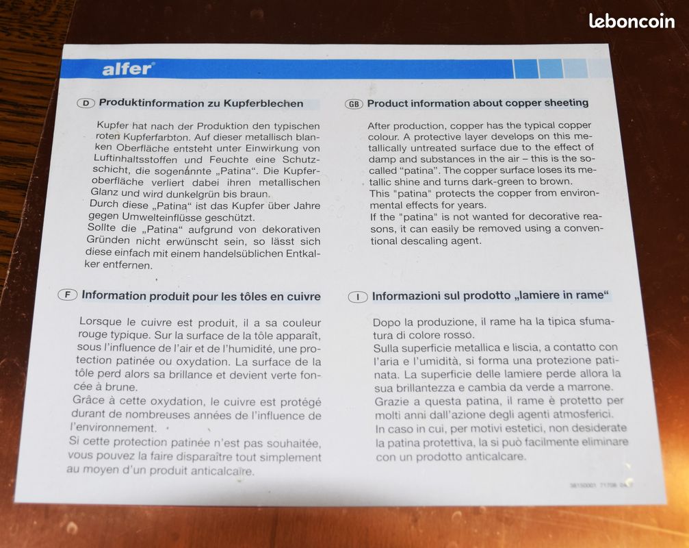 Tôle de cuivre (image 3)