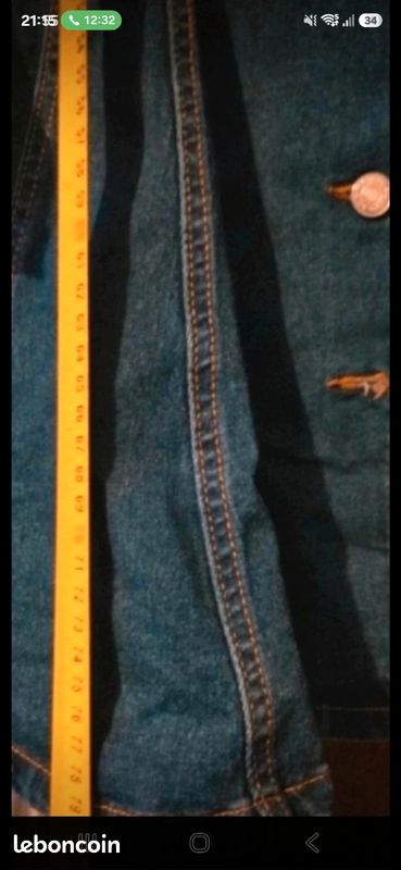 Robe veste femme jean bleu (image 3)