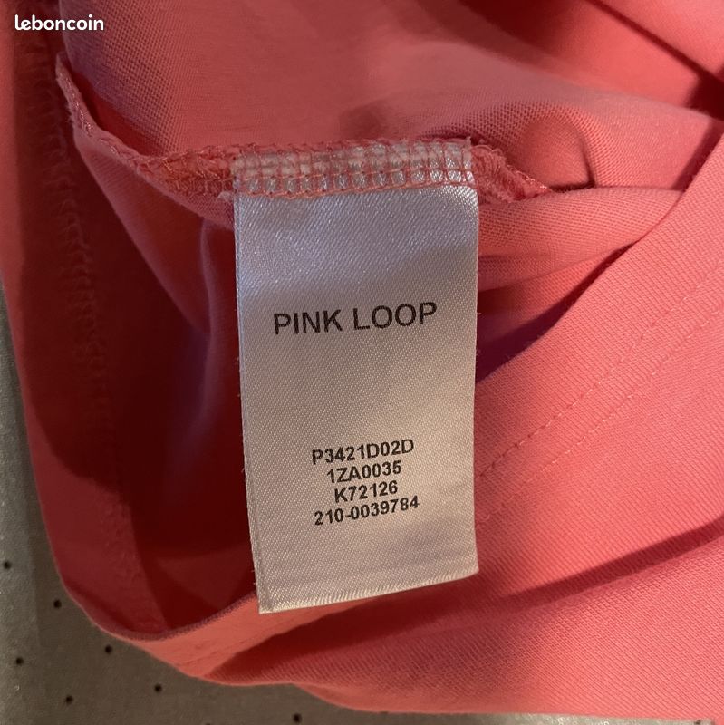 T-shirt Ann Taylor LOFT Rose à Col Avec Nœud - Taille S - Occasion Très Bon état - 100% Coton