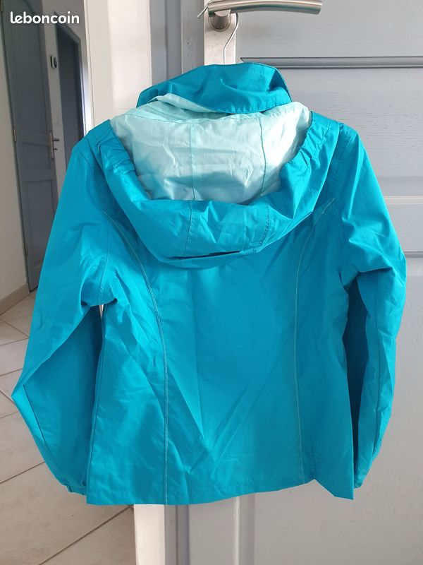 Blouson coupe vent 10 ans turquoise (image 2)