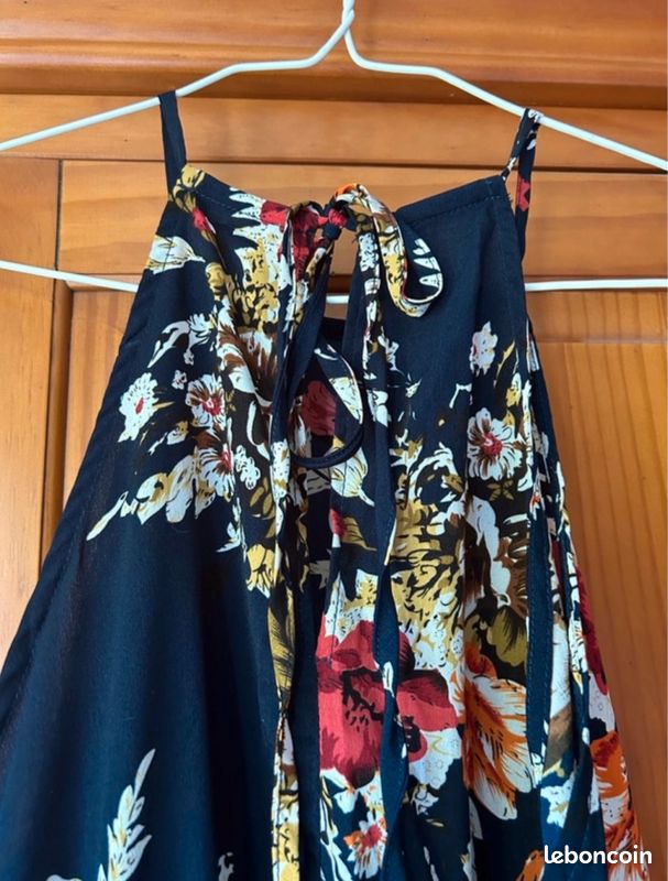 Robe longue fleurie fendue ras du cou Shein (image 5)