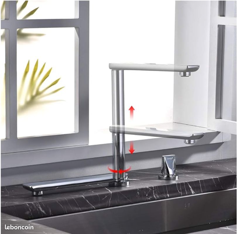 Evier inox et Mitigeur à bec haut rétractable (ensemble ou séparément) (image 4)