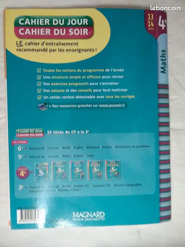 Cahier du Jour Cahier du Soir Maths 4eme (image 4)