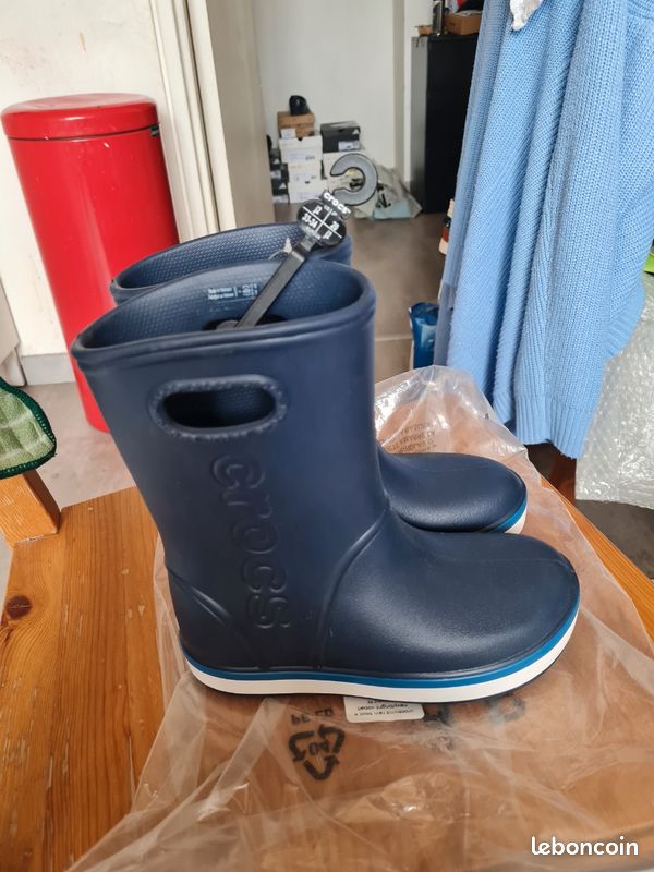 Bottes de pluie enfant Crocs, Crocs Kids Crocband Rain Boot K B