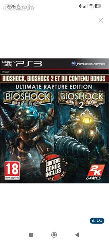 Pack Bioshock 1 & 2 - Édition Ultimat Raptur (PS3