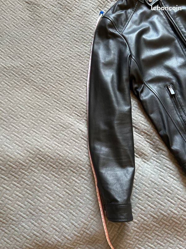 Blouson Hommes ou femmes cuir véritable d’Arienzo Italie Taille 44 / Neuf (image 3)