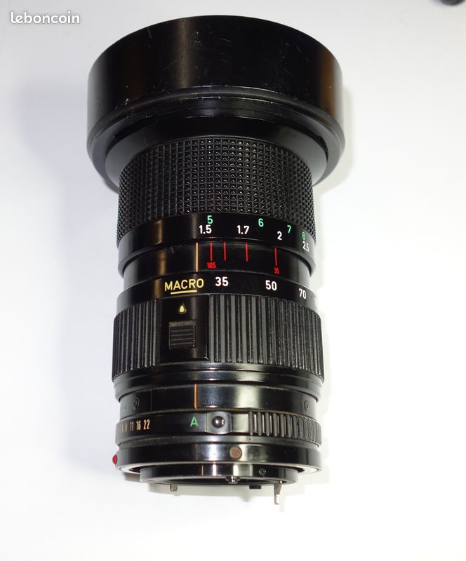 Objectif Zoom Canon Lens FD Macro 35-105Mm 1:3.5 35-105 Mm 3.5 - Photo, audio & vidéo