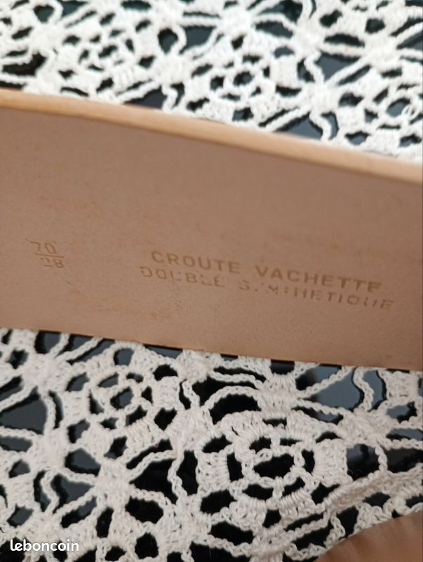 Ceinture femme croûte de vachette (image 2)
