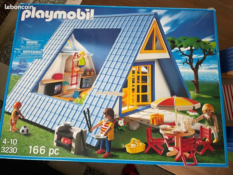 Personnage Playmobil Fillette En Robe Verte - Pièce Détachée Maison De Vacances 3230, Occasion