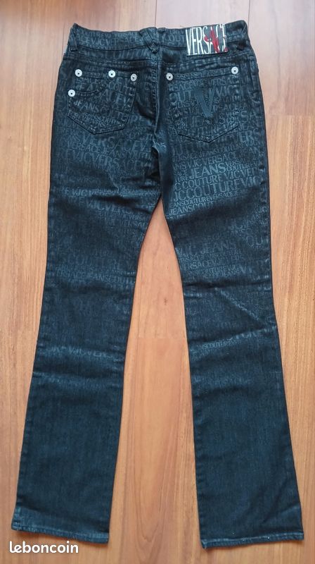 VERSACE JEANS COUTURE- Jean vintage monogram intégral neuf taille L (image 2)
