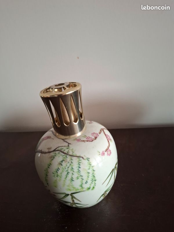 V49 Lampe Berger Vintage Porcelaine Revol Oiseaux