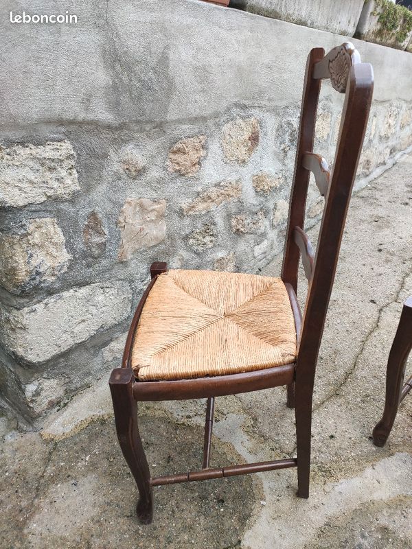 Chaises chêne massif assise paille (image 1)