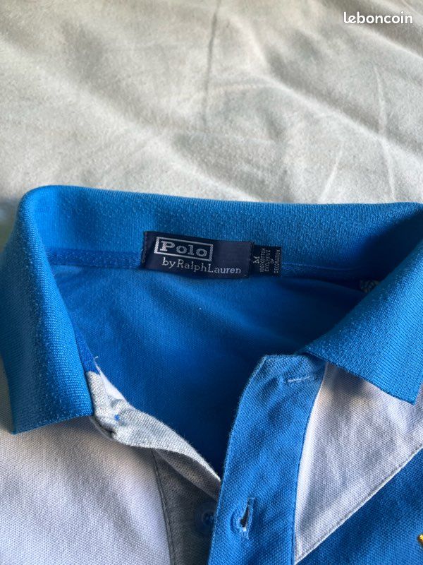 Polo US Polo Assn. Manches longues bleu blanc rouge (image 3)
