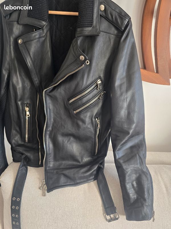 Veste en cuir Balmain (image 3)