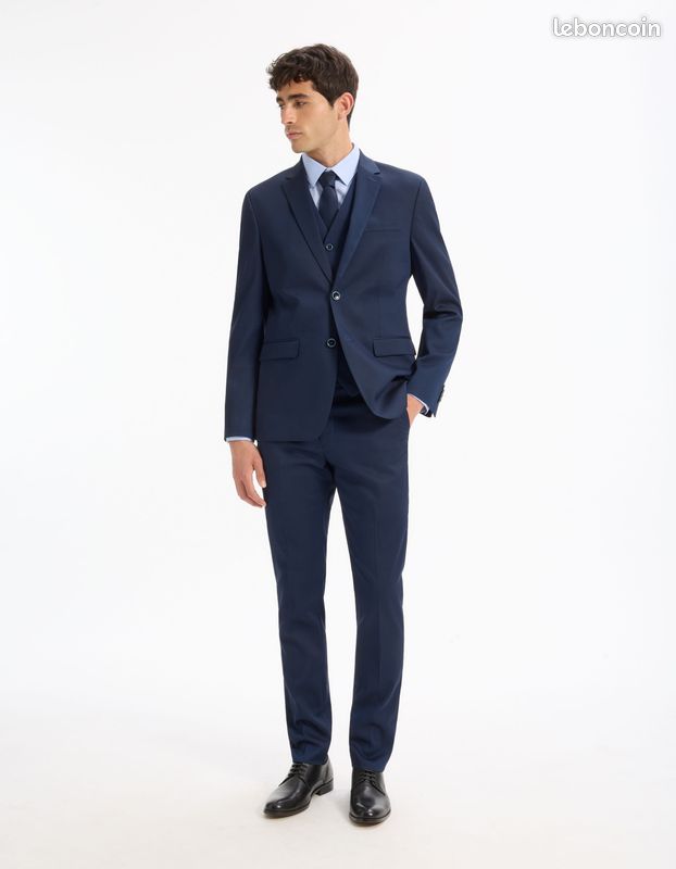 Costume Célio extra-slim bleu (image 1)