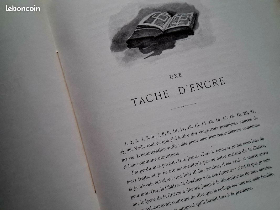 Une tâche d'encre, René Bazin - roman de 1888 - ouvrage couronné par l'Académie ; compositions d'André Brouillet ; Alfred Mame Et Fils, Éditeurs, Tours M DCCCC. Lvr collpseu (image 8)