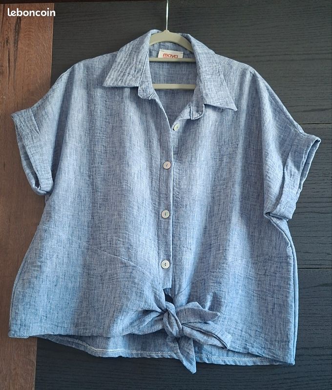 Chemise boutonnée femme Magellan Fish Gear coupe décontractée rose