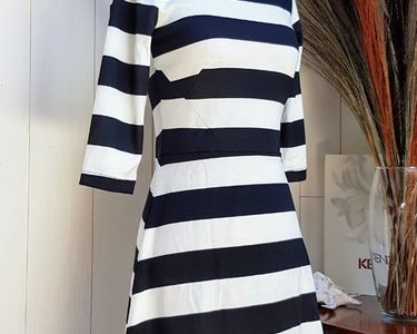 Robe D'été Style Patineuse H&M Rayure Marine Et Blanche - Taille 10 - Neuve Avec étiquettes