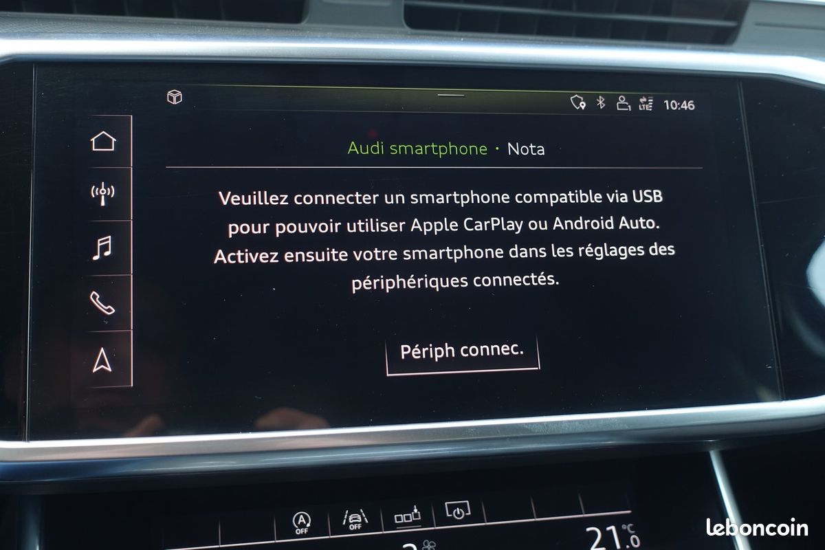 A6 Avant 35 Tdi Mhev S-Tronic 163ch 102600kms Virtual cockpit/Cuir sport élec chauffant/Grd Gps Europe/Caméra 3D/Accès confort/Carplay/Attelage/1*Main/Gtie 12 mois (image 11)