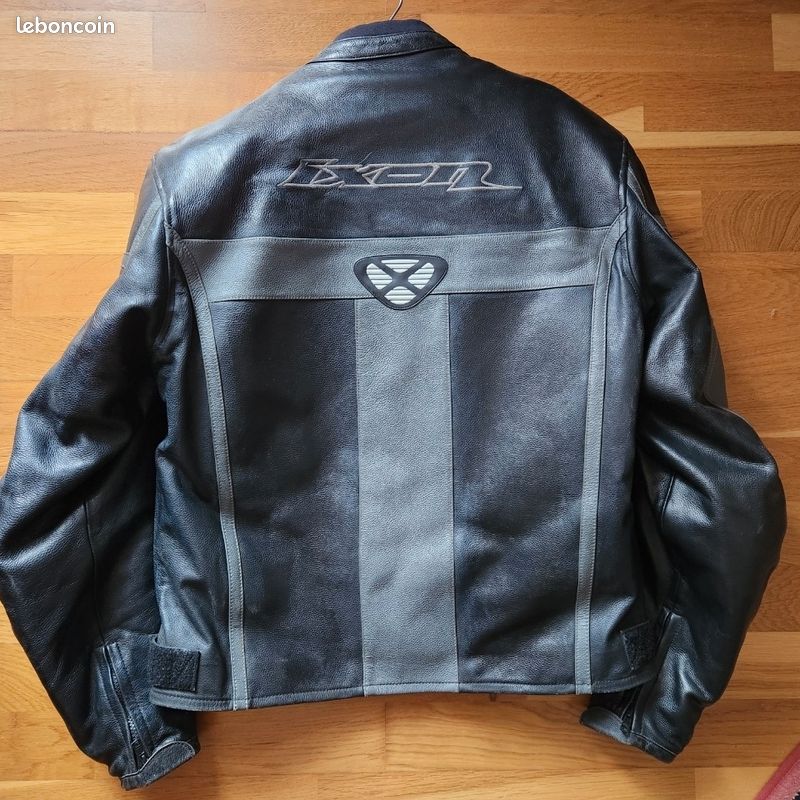 Blouson moto cuir ixon witness cuir taille L doublure amovible été hiver 5 coques épaules coudes et dorsale (image 3)