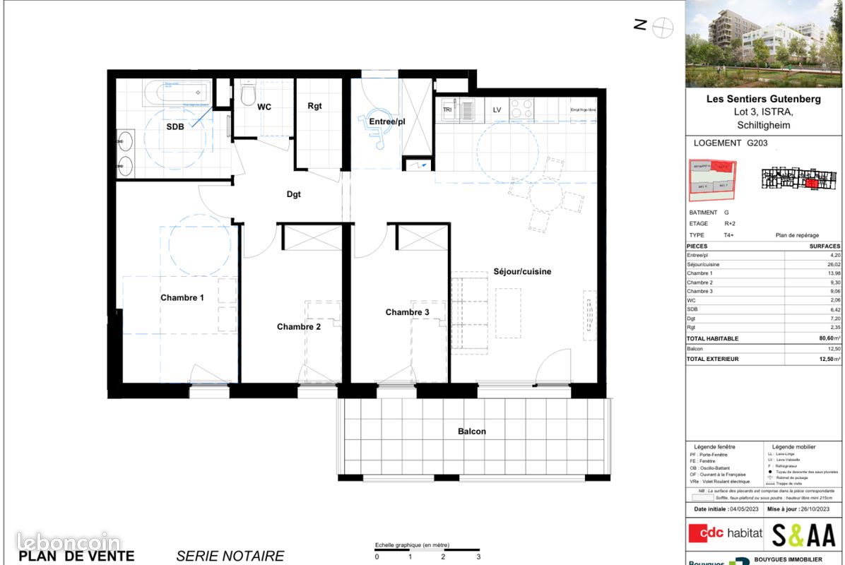 Appartement 4 pièces 81 m² · à Schiltigheim · 81 m² · 1 067 €/mois