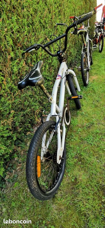 Vélo Bmx Tout Blanc Old School Mx Étrier De Frein, Câble & Levier Vélo