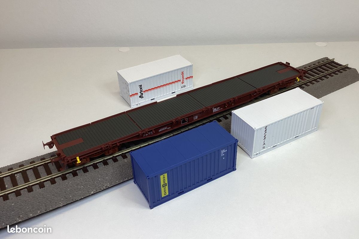 LS Models - Coffret 3 Wagons Plats Courts OCEM 19/29 - Réf 30259 - Échelle HO - Neuf