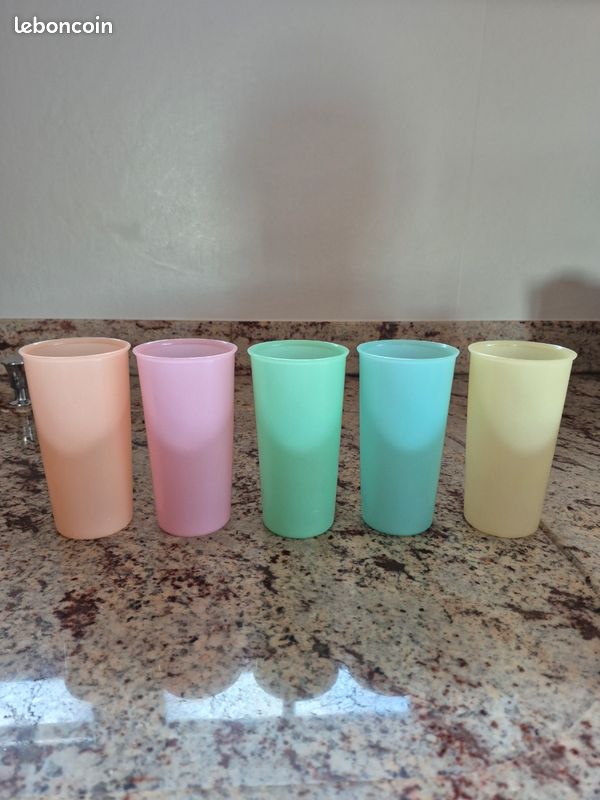 12 onces Ensemble de 6 gobelets Tupperware pastel transparents vintage n° 115 - Canada