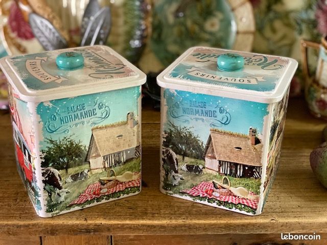 Healvian Boîte à biscuits avec couvercle - Boîte à biscuits en fer blanc - Boîte à biscuits en métal avec couvercle - Boîte à bonbons avec boîte à biscuits