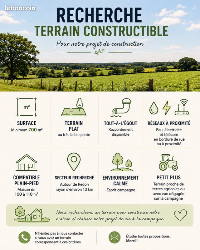 Recherche un terrain · à Saint-Nicolas-de-Redon · 36 000 €