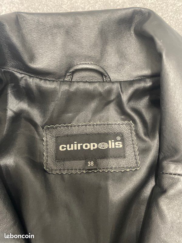 Longue veste en cuir CUIROPOLIS taille 38 (image 8)
