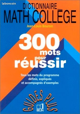 Dictionnaire Math Collège - Jean-Louis Boursin (image 1)