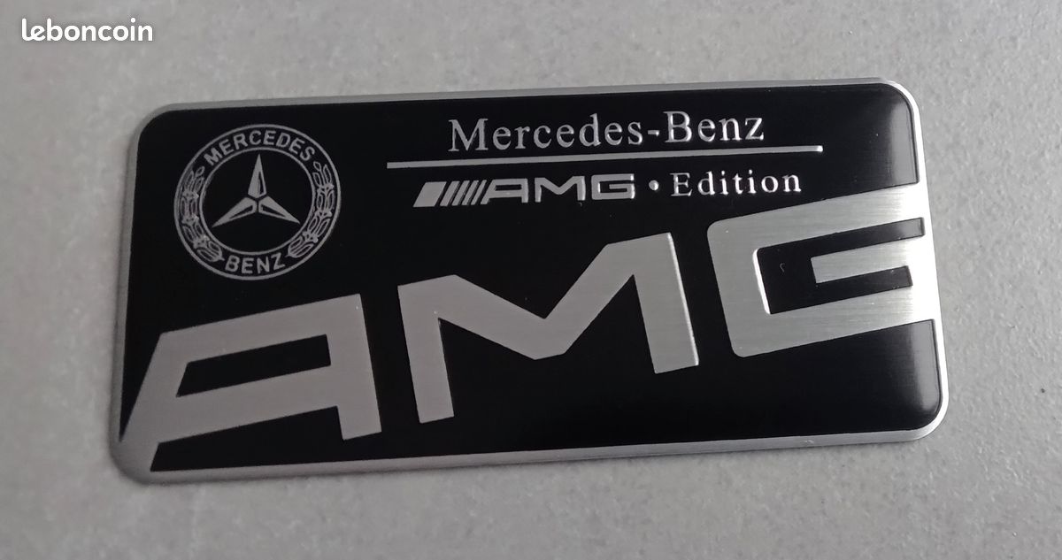 Logo Jantes Audi Autocollant Logo AMG Édition 3D Métal Noir - 10 Cm X 1,7 Cm - Pour Personnaliser Votre Voiture AMG Volant - Foto 4