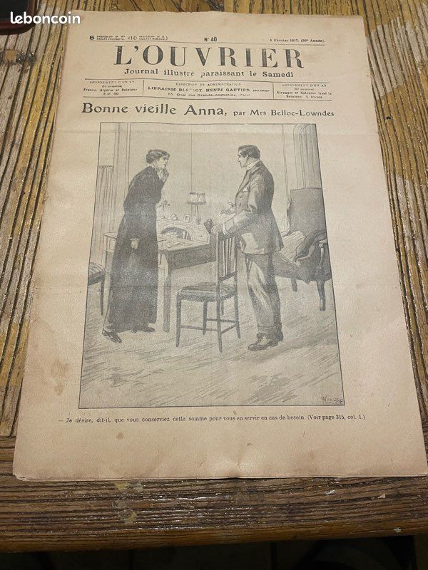 Différent Revue L'ouvrier - Journal illustré paraissant le Mercredi et le Samedi 1917/1918 (image 4)