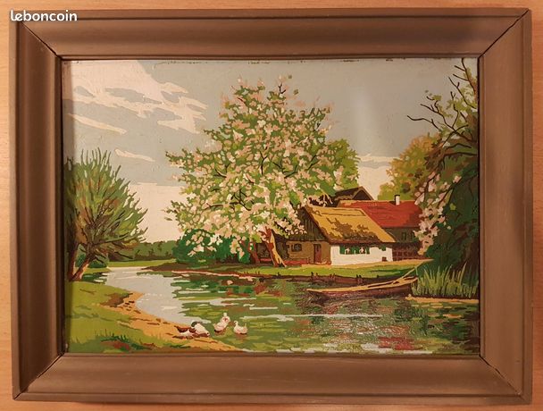 Peinture huile sur bois