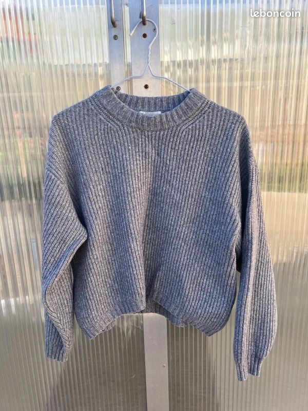 Pull Femme PrettyLittleThing Gris, Taille M, Sweat En Polyester Et Coton
