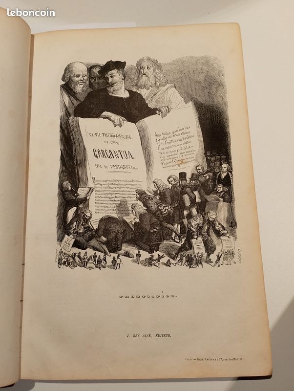 Rare Œuvre de François Rabelais. Gargantua, Pantagruel. Paris 1854 (image 7)