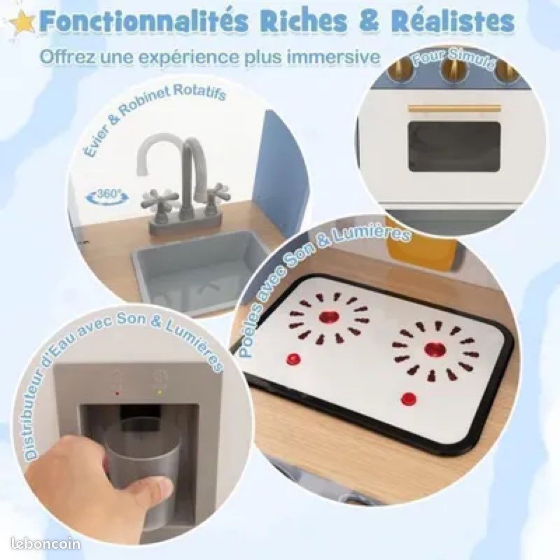 Robinets Jouets Pour Cuisine De Poupée – Accessoires D’imitation Réalistes En PP, Gris Clair, Idéal Pour Jeux De Rôle Dès 3 Ans