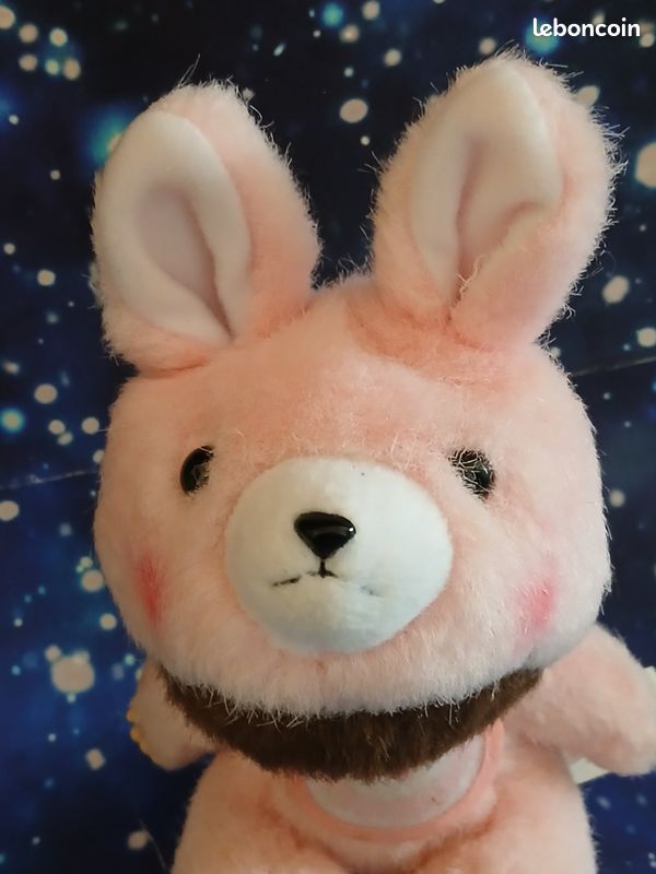 Peluche Monchhichi Maman Rose 45 cm et son bébé