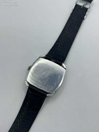 Montre Vintage Tissot Stylist Années 70 - Mécanique à Remontage Manuel - Cadran Rectangle, Cuir - Fabriquée En Suisse - Occasion