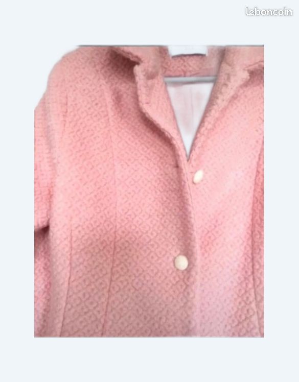 Manteau laine femme rose 38 La Redoute Vêtements