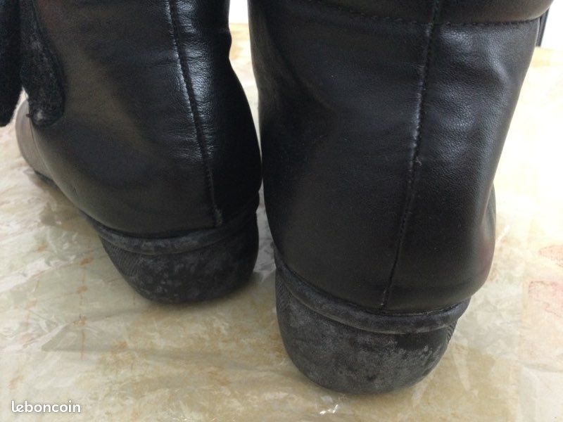 Bottines cuir noires fourrées à l’intérieur (image 8)