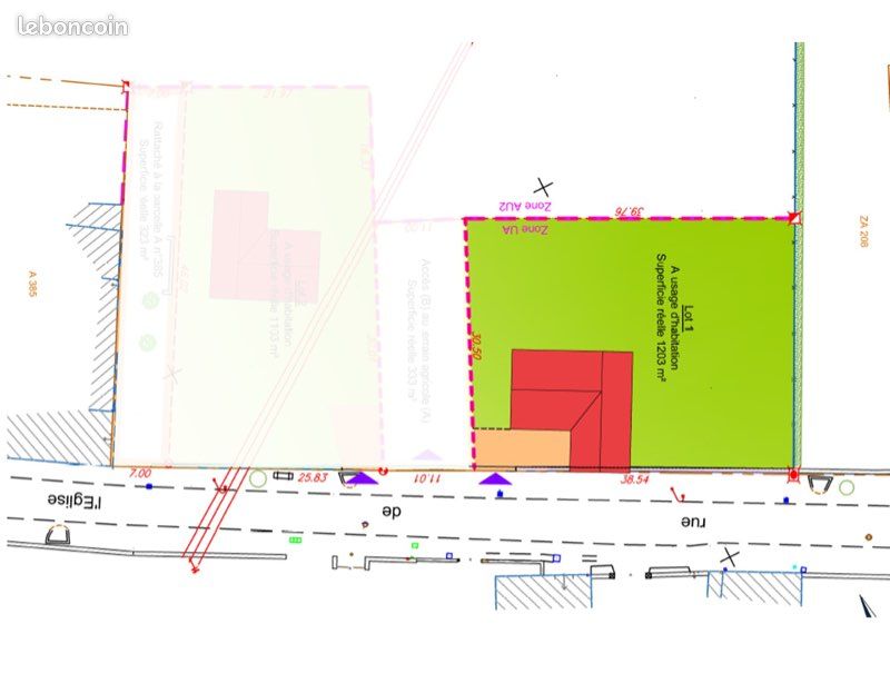 Terrain viabilisé – 1203m² · à Chaudenay · 105 000 €