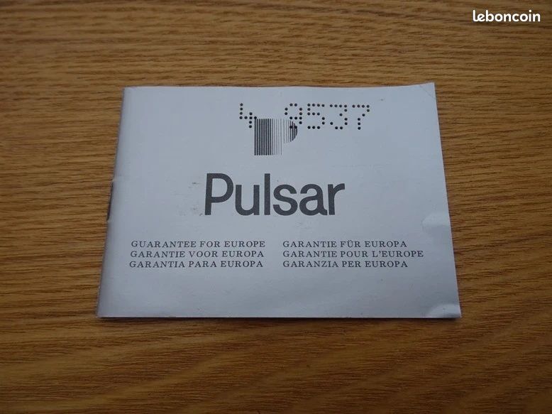 Livret de garantie Pulsar vintage - 26/01/1985 - TBE (image 1)